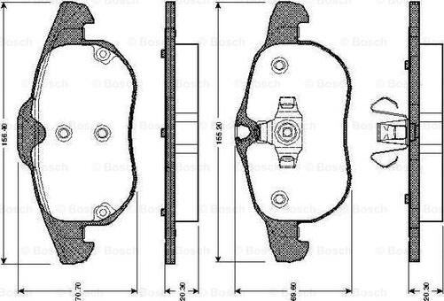 BOSCH 0 986 TB2 421 - Гальмівні колодки, дискові гальма avtolavka.club