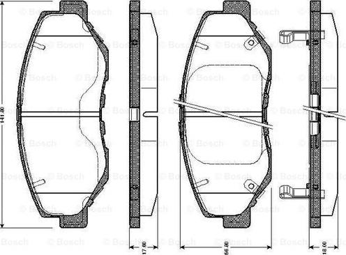 BOSCH 0 986 TB2 427 - Гальмівні колодки, дискові гальма avtolavka.club