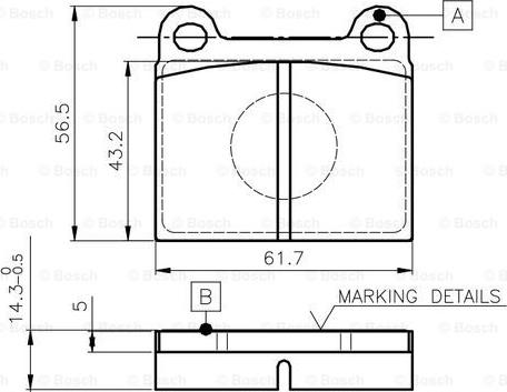 BOSCH 0 986 TB2 470 - Гальмівні колодки, дискові гальма avtolavka.club