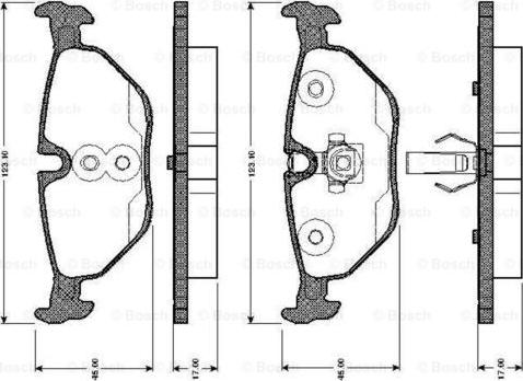 BOSCH 0 986 TB2 594 - Гальмівні колодки, дискові гальма avtolavka.club