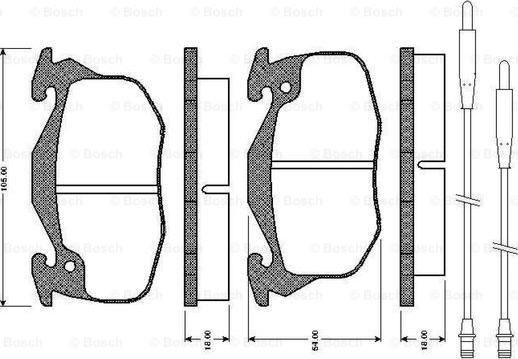 BOSCH 0 986 TB2 550 - Гальмівні колодки, дискові гальма avtolavka.club