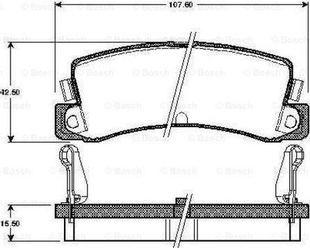 BOSCH 0 986 TB2 564 - Гальмівні колодки, дискові гальма avtolavka.club