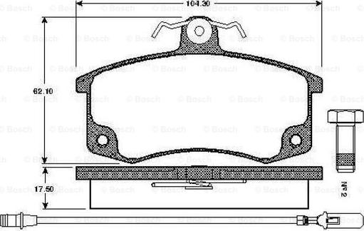 BOSCH 0 986 TB2 567 - Гальмівні колодки, дискові гальма avtolavka.club