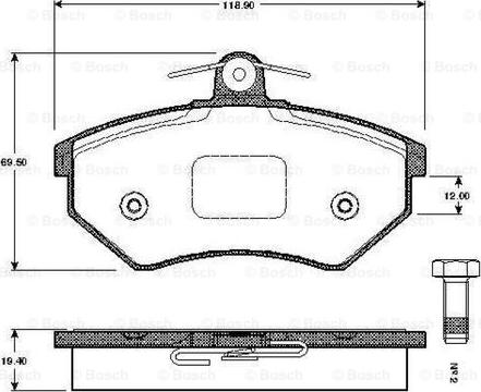 BOSCH 0 986 TB2 505 - Гальмівні колодки, дискові гальма avtolavka.club