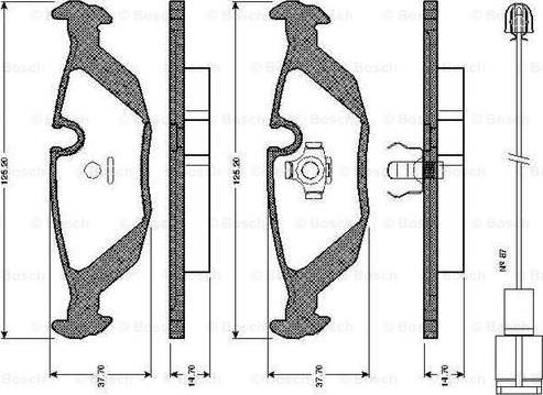 BOSCH 0 986 TB2 531 - Гальмівні колодки, дискові гальма avtolavka.club