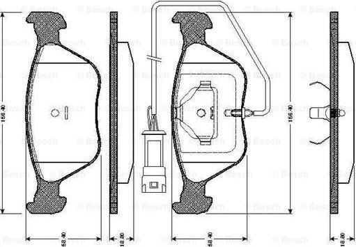 BOSCH 0 986 TB2 697 - Гальмівні колодки, дискові гальма avtolavka.club