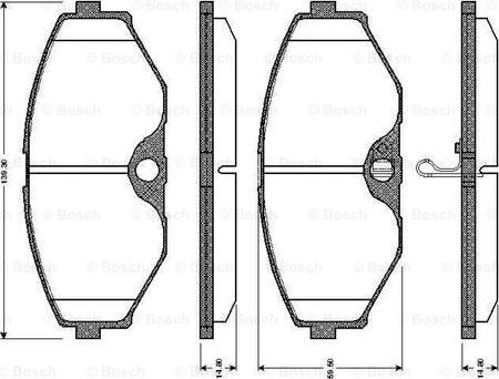 BOSCH 0 986 TB2 660 - Гальмівні колодки, дискові гальма avtolavka.club