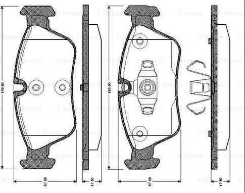 BOSCH 0 986 TB2 668 - Гальмівні колодки, дискові гальма avtolavka.club