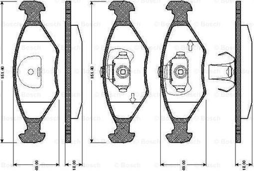 BOSCH 0 986 TB2 605 - Гальмівні колодки, дискові гальма avtolavka.club