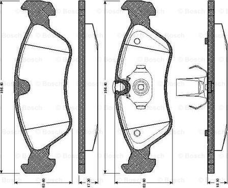 BOSCH 0 986 TB2 612 - Гальмівні колодки, дискові гальма avtolavka.club