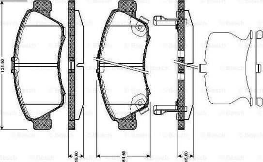 BOSCH 0 986 TB2 686 - Гальмівні колодки, дискові гальма avtolavka.club