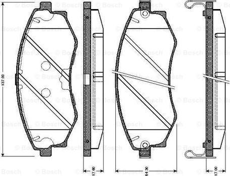 BOSCH 0 986 TB2 634 - Гальмівні колодки, дискові гальма avtolavka.club