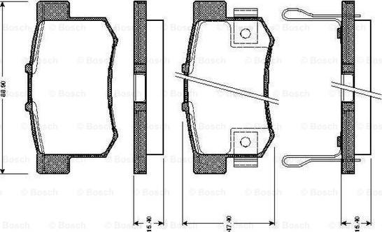 BOSCH 0 986 TB2 637 - Гальмівні колодки, дискові гальма avtolavka.club