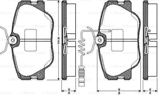 BOSCH 0 986 TB2 099 - Гальмівні колодки, дискові гальма avtolavka.club