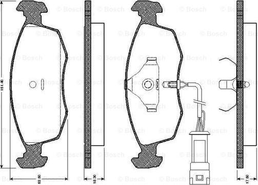 BOSCH 0 986 TB2 092 - Гальмівні колодки, дискові гальма avtolavka.club