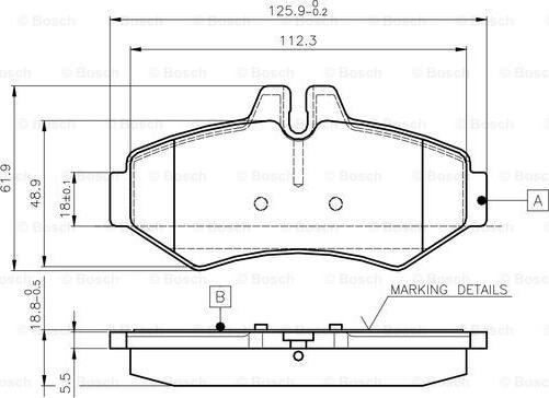 BOSCH 0 986 TB2 046 - Гальмівні колодки, дискові гальма avtolavka.club