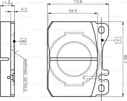 BOSCH 0 986 TB2 051 - Гальмівні колодки, дискові гальма avtolavka.club