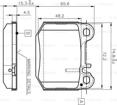 BOSCH 0 986 TB2 053 - Гальмівні колодки, дискові гальма avtolavka.club