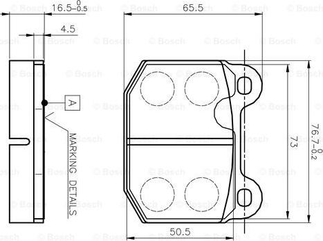 BOSCH 0 986 TB2 052 - Гальмівні колодки, дискові гальма avtolavka.club