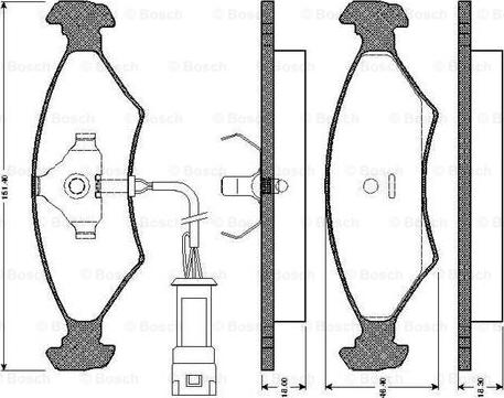 BOSCH 0 986 TB2 068 - Гальмівні колодки, дискові гальма avtolavka.club