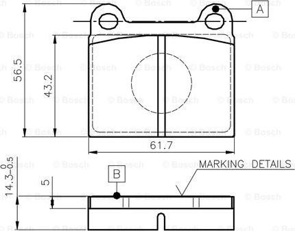 BOSCH 0 986 TB2 000 - Гальмівні колодки, дискові гальма avtolavka.club