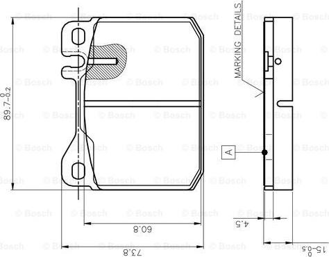 BOSCH 0 986 TB2 001 - Гальмівні колодки, дискові гальма avtolavka.club