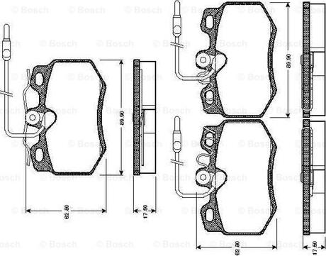 BOSCH 0 986 TB2 088 - Гальмівні колодки, дискові гальма avtolavka.club