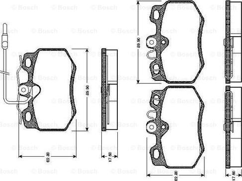 BOSCH 0 986 TB2 087 - Гальмівні колодки, дискові гальма avtolavka.club