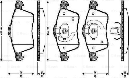 BOSCH 0 986 TB2 038 - Гальмівні колодки, дискові гальма avtolavka.club