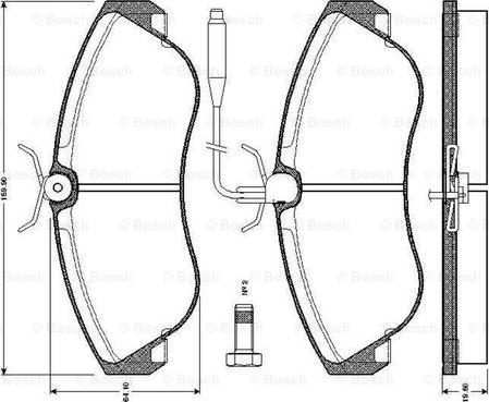 BOSCH 0 986 TB2 029 - Гальмівні колодки, дискові гальма avtolavka.club