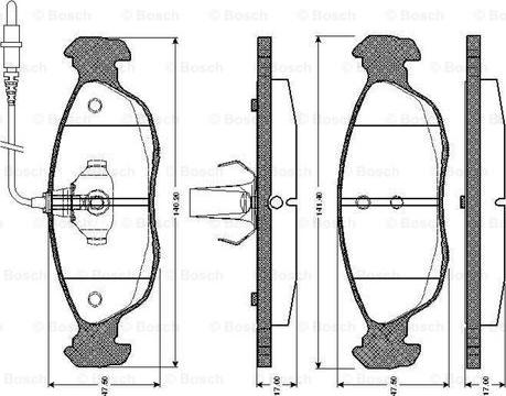 BOSCH 0 986 TB2 025 - Гальмівні колодки, дискові гальма avtolavka.club