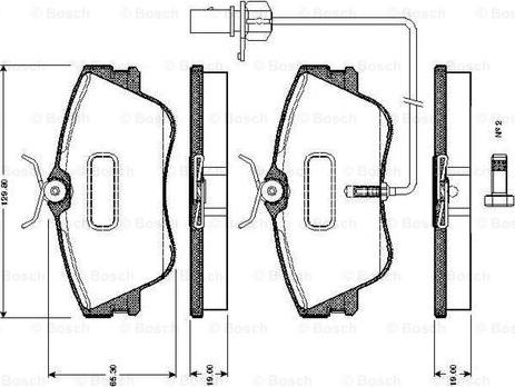 BOSCH 0 986 TB2 028 - Гальмівні колодки, дискові гальма avtolavka.club