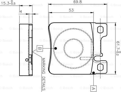 BOSCH 0 986 TB2 022 - Гальмівні колодки, дискові гальма avtolavka.club