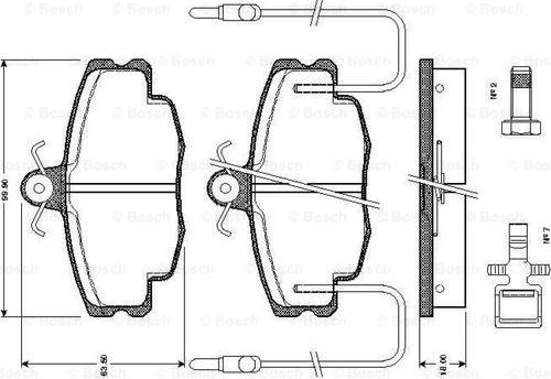 BOSCH 0 986 TB2 075 - Гальмівні колодки, дискові гальма avtolavka.club