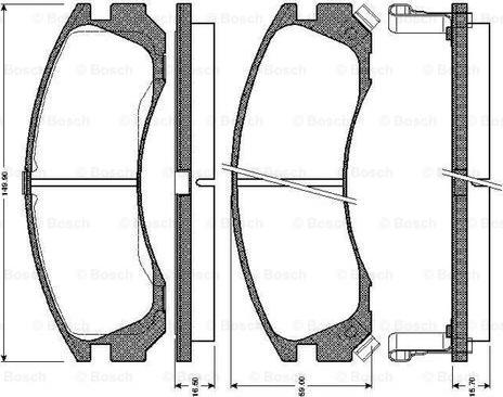 BOSCH 0 986 TB2 194 - Гальмівні колодки, дискові гальма avtolavka.club