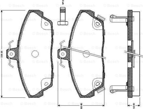 BOSCH 0 986 TB2 190 - Гальмівні колодки, дискові гальма avtolavka.club