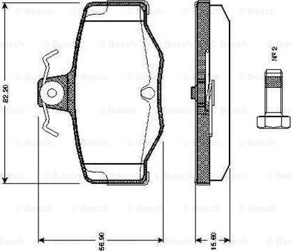 BOSCH 0 986 TB2 191 - Гальмівні колодки, дискові гальма avtolavka.club