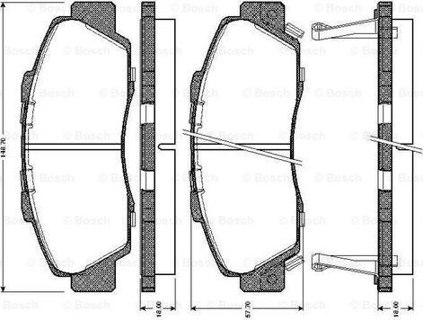 BOSCH 0 986 TB2 193 - Гальмівні колодки, дискові гальма avtolavka.club