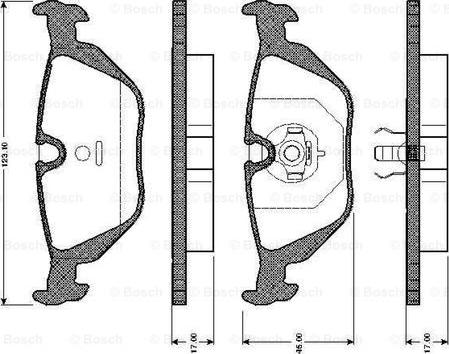 BOSCH 0 986 TB2 146 - Гальмівні колодки, дискові гальма avtolavka.club