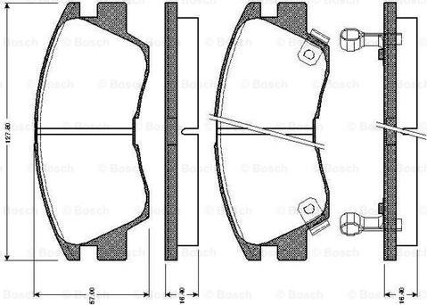 BOSCH 0 986 TB2 154 - Гальмівні колодки, дискові гальма avtolavka.club