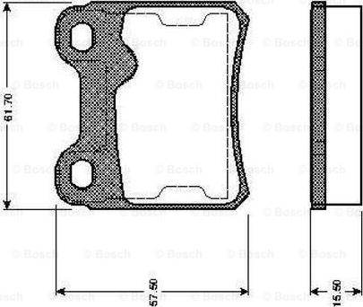 BOSCH 0 986 TB2 158 - Гальмівні колодки, дискові гальма avtolavka.club