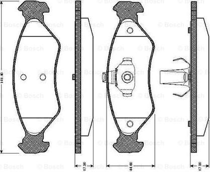 BOSCH 0 986 TB2 160 - Гальмівні колодки, дискові гальма avtolavka.club