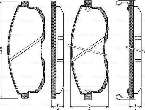 BOSCH 0 986 TB2 161 - Гальмівні колодки, дискові гальма avtolavka.club