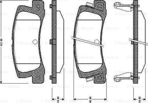 BOSCH 0 986 TB2 109 - Гальмівні колодки, дискові гальма avtolavka.club