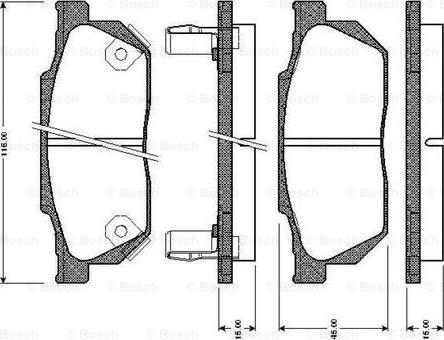 BOSCH 0 986 TB2 103 - Гальмівні колодки, дискові гальма avtolavka.club