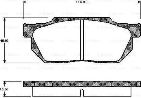 BOSCH 0 986 TB2 102 - Гальмівні колодки, дискові гальма avtolavka.club