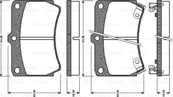 BOSCH 0 986 TB2 107 - Гальмівні колодки, дискові гальма avtolavka.club