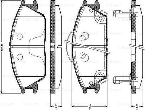 BOSCH 0 986 TB2 116 - Гальмівні колодки, дискові гальма avtolavka.club