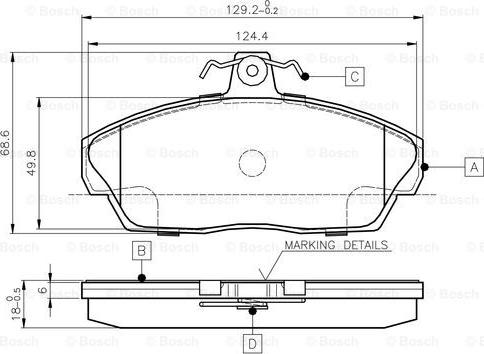 BOSCH 0 986 TB2 189 - Гальмівні колодки, дискові гальма avtolavka.club