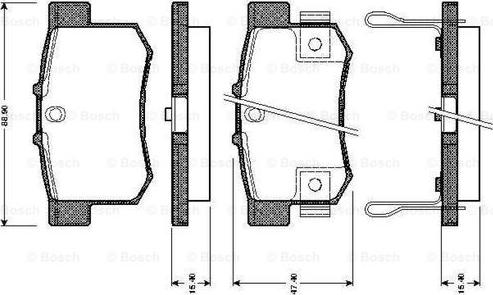 BOSCH 0 986 TB2 180 - Гальмівні колодки, дискові гальма avtolavka.club